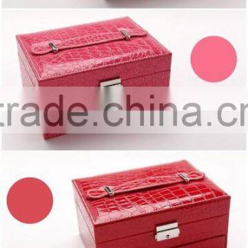 PU faux leather storage case jewelry box,2014 hot selling jewellery box,home use