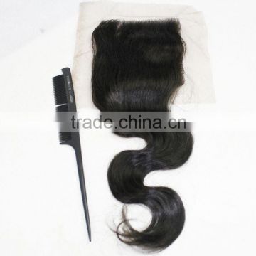 lace top closure 100% human remy hair best quality hair pieces