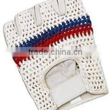 2015 RACING CYCLE GLOVES GENUINE LEATHER MATERIAL WHITE COLOR