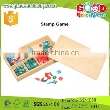 2015 Wholesale Stamp Game Child Montessori Materials