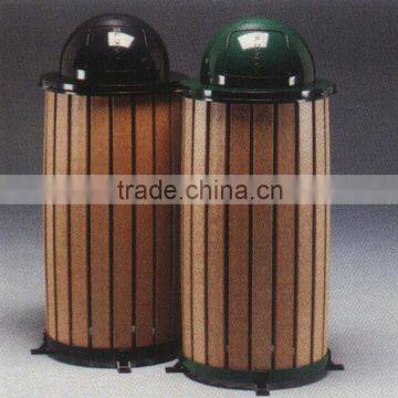 recyclable wood plastic composite wpc garden dustbin