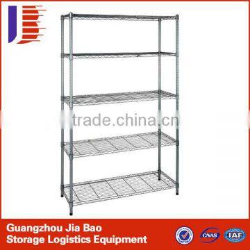 adjustable chrome metal storage rack/wire mesh shelving for storage/adjustable wire mesh metal rack