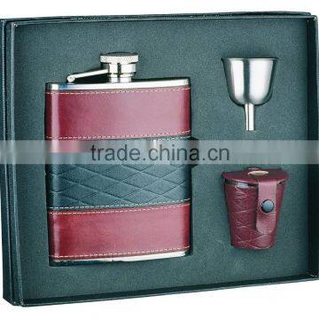 Gift Set of Hip Flask with Shot Glass and Funnel