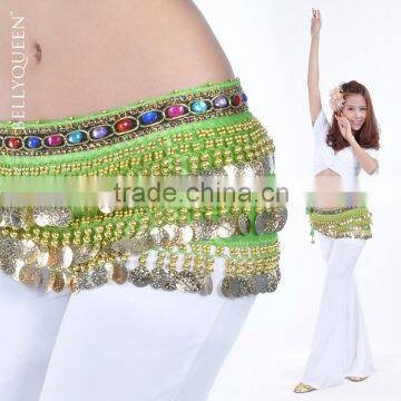 Velvet Belly Dance Gold Coins Belt More Colors ,BellyQueen photo-2