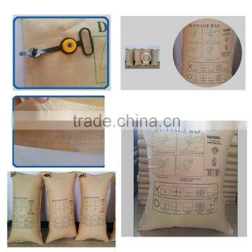 Small air valve paper dunnage air bag with polyethylene bladder