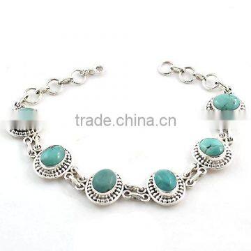 925 Sterling Silver Jewelry Wholesale Bracelet 925 Sterling Silver blue stone jewelry