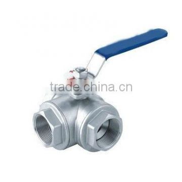 three-way female thread ball valve