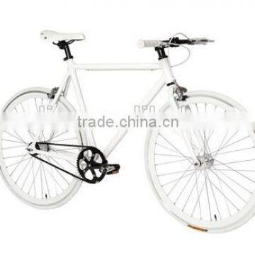 white color 700C hi-ten steel fixie bike for girl