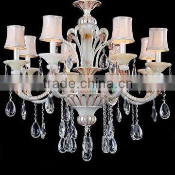 Modern Lighting Jade Stone Crystal Chandelier Pendant Hanging Lamp Suspension Light Fixture CZ5022/8