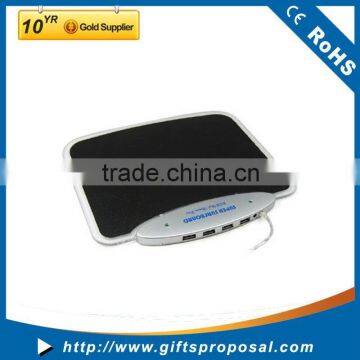 Mouse Pad with USB 2.0 4 Ports 480Ghz Compliant with USB 1.1 Show Blue LED Light