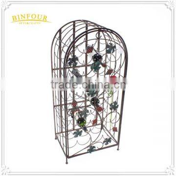 Fancy Unique Metal Wine Bottle Holder Decorative Wall Mounted Wine Rack photo-5