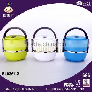 hot sale two layer stainless steel lunch box for student