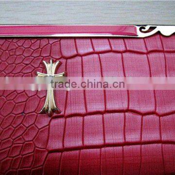 Cheap Factory Price Rose Red Alligator Pattern pu Elegant Ladies Hand Purse photo-3