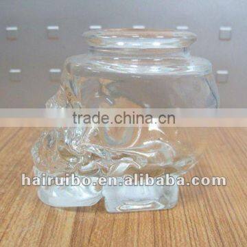 Gold Supplier Glass Factory Cheap Skull Candy Glass Jar for Sale