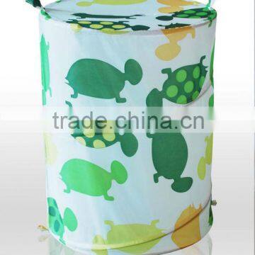 Turtle green Foldable Spring Laundry hamper