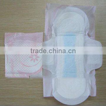 OEM name freely shape double wings disposable lady sanitary napkins