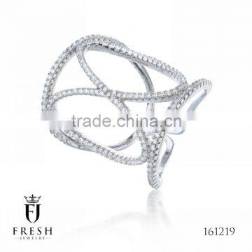 Fashion 925 Sterling Silver Ring - 161219 , Wholesale Silver Jewellery, Silver Jewellery Manufacturer, CZ Cubic Zircon AAA
