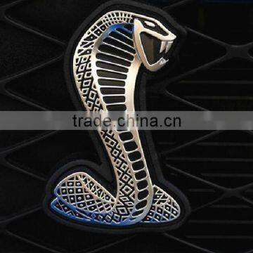 metal 3D Cobra chrome stickers, silver Cobra car sticker