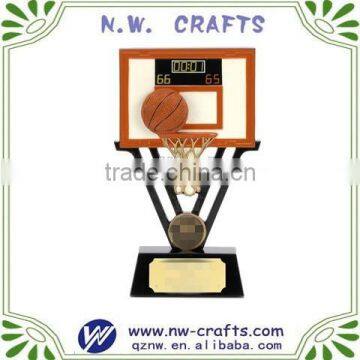 Cheap basketball trophy custom resin award