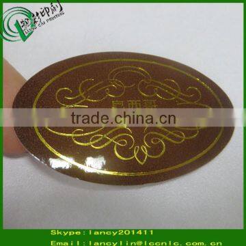 Hot stamping printed adhesive label for cake boxes labels sticker