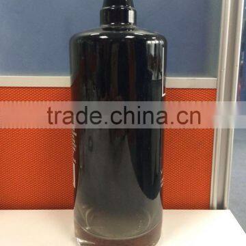 750ml black painting glass liquor bottles