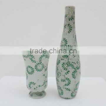 flower shaped glass candle holder