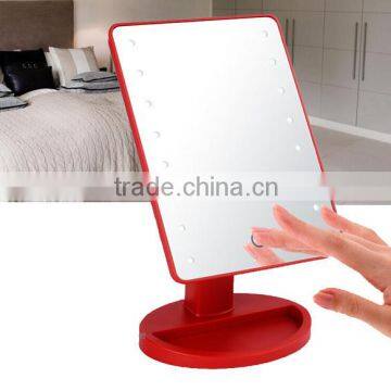 Led lighted salon station mirror & makeup table standing salon mirror