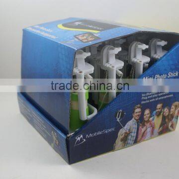 PDQ Support Mini Selfie Stick Colorful Extendable Selfie Stick for IPhone OEM Package Support photo-2