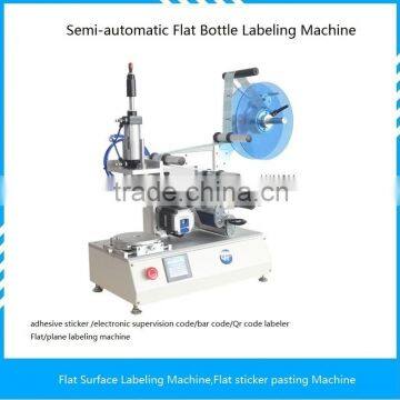 Semi-Automatic flat labeling machine adhesive sticker self-adhesive label electronic supervision code bar code Qr code labeler