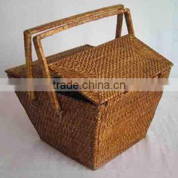 Bamboo Rattan Picnic Basket
