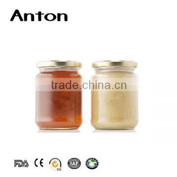 Round glass jars airtight lid for food jam honey 130ml