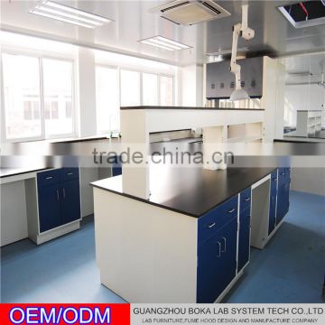 Medical laboratory side wall bench