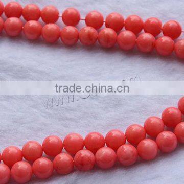 grade AAA natural synthetic drum carved jewelry red coral beads