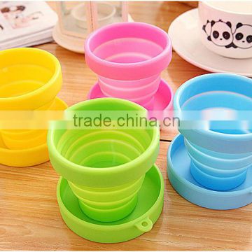 Eco-friendly silicone folding drinking cup