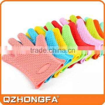 Heat resistant silicone BBQ gloves with various colors