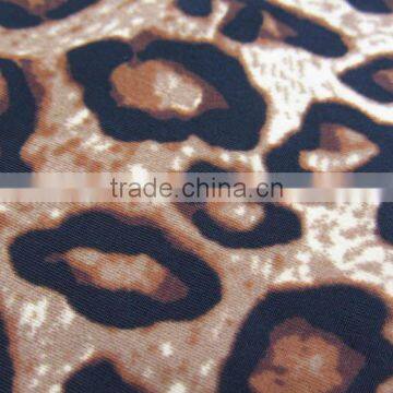 Dark Brown Polyester Leopard Print Milk Fiber Spandex Sportswear Print Lycra Fabric photo-4