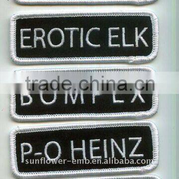 Wording Embroidery patch