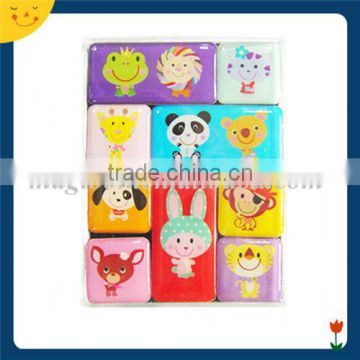 Clear cute animal printing epoxy fridge magnet