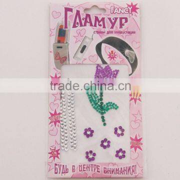 Kids DIY high-quality beautiful flower mobile phone diamond sticker