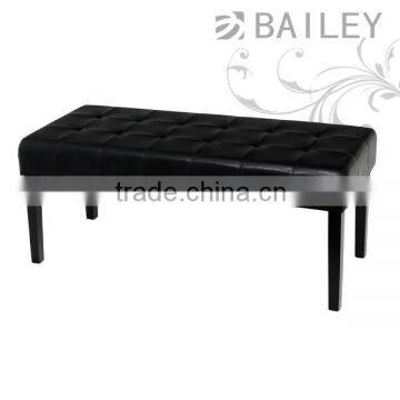 TOP Sale!!!Faux leather modern long bench with eight buttons on the top