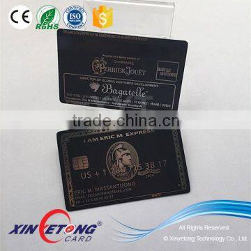 Manufacture Black Matte Stainless Steel Engraved Member Cards