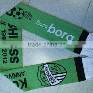 2014 Newly fashioned football fan knitted sport scarf