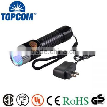 Rechargeable Ultraviolet Blacklight Flashlight High Power LED Inspection Lights