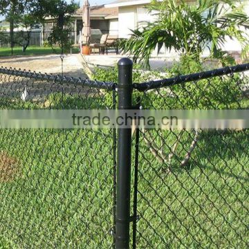 Hot dipped galvanized chain link wire mesh fence