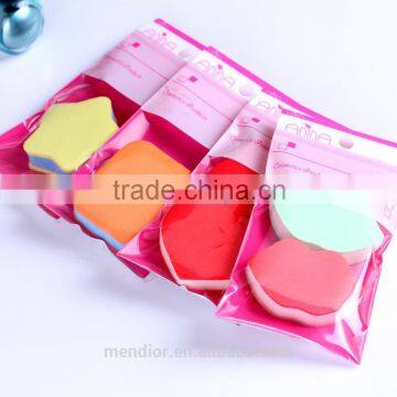 Mendior Big mouth Red lip Cosmetic Sponge Powder Puff For Both Wet And Dry Dual-Use 2pcs wholesale/OEM/ODM