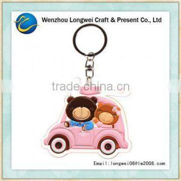 cartoon animal plastic keychain/custom production keychain/dog keychain