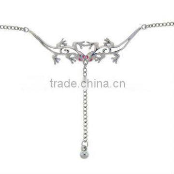 Dual GROOVY GECKO Passion Pink BACK Belly Chain