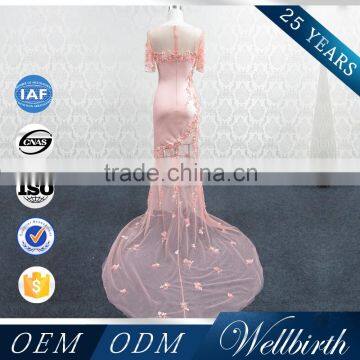 Fashion Women Long Tail Purple Mermaid Tail Wedding Dress Bridal Gown