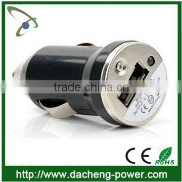 Colorful Mini 5V 1A Bullet Mini Car Charger Adapter With LED