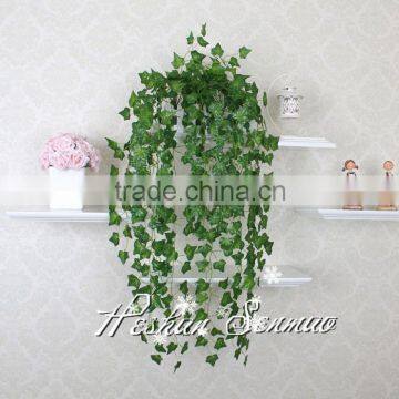 vertical hanging rattan artificial fake leaves vine with good quality